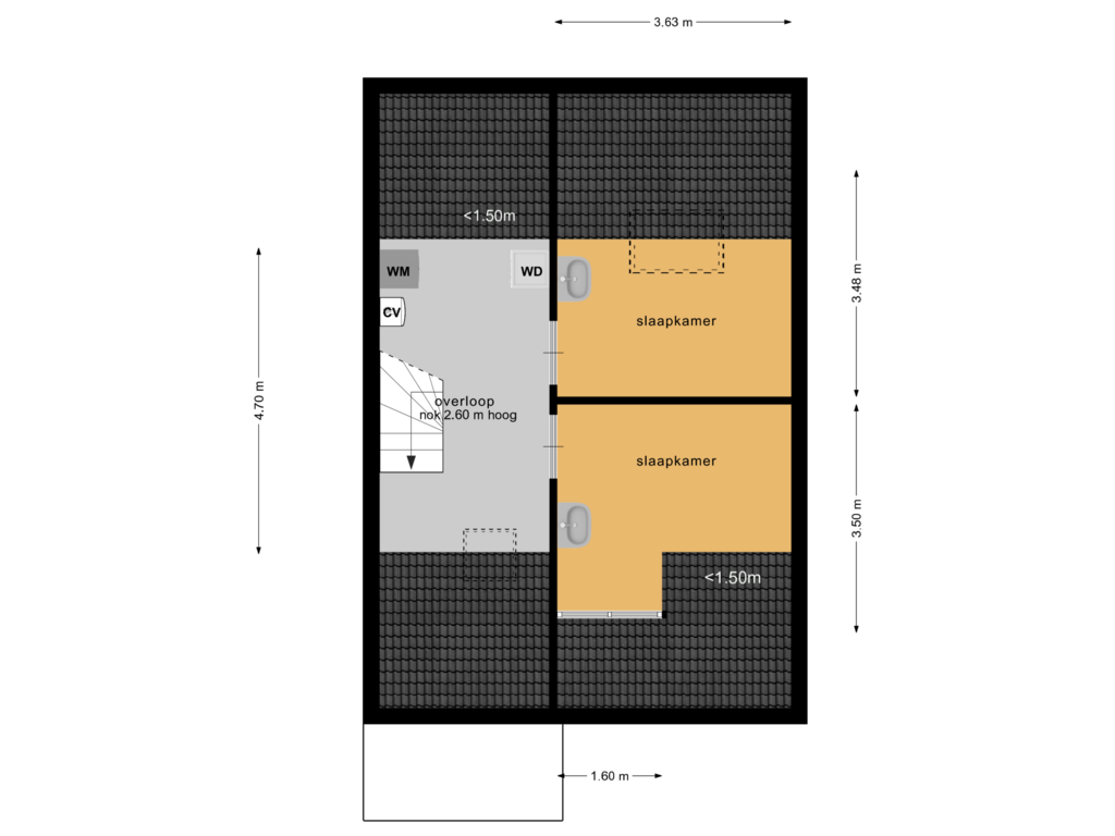 Bekijk plattegrond van Etage 2 van Torenzicht 35