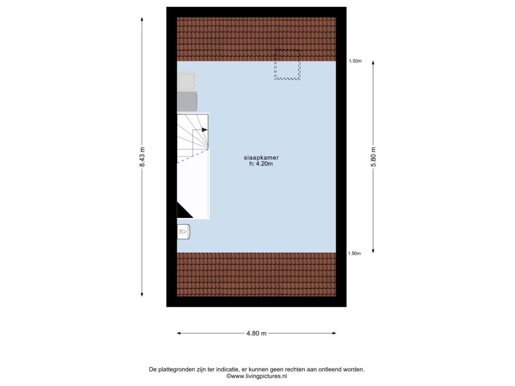 Bekijk plattegrond van 2e verdieping van Nefriet 19