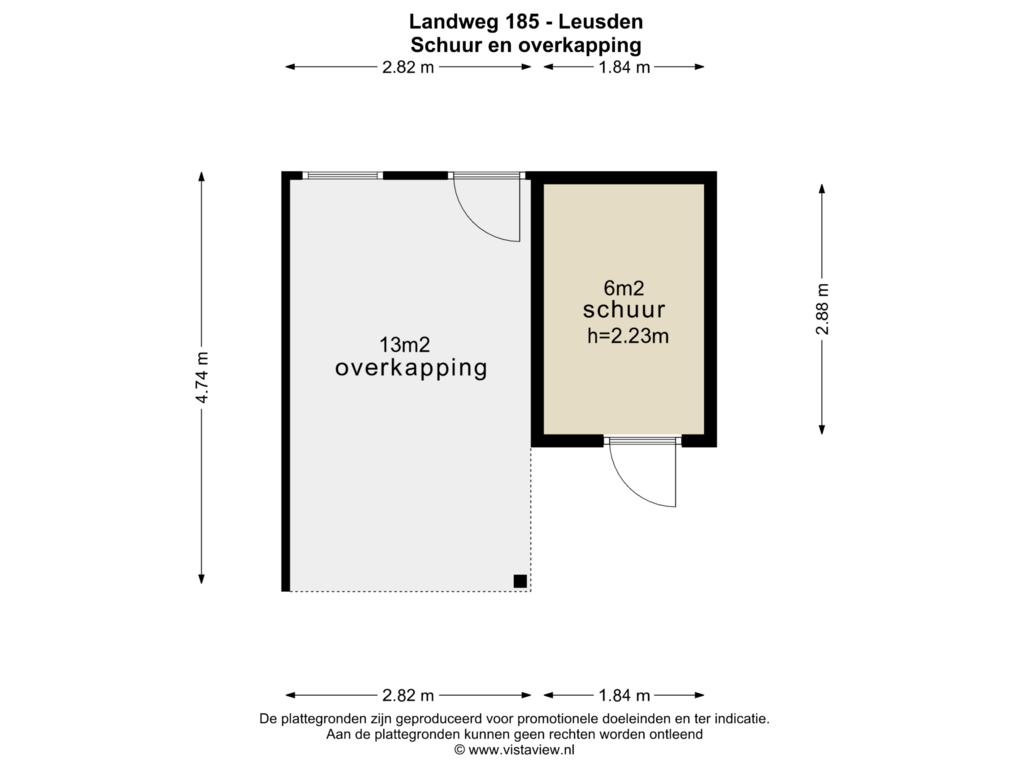 View floorplan of SCHUUR of Landweg 185