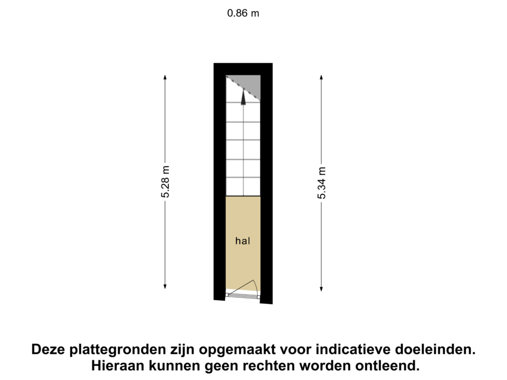 Bekijk plattegrond van begane grond van Bergweg 258-B