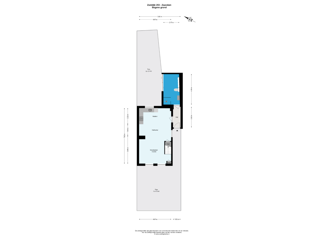 Bekijk plattegrond van Begane_grond van Zuiddijk 253