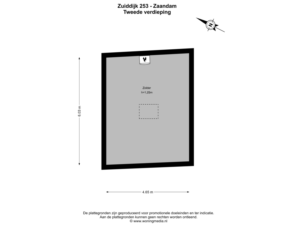 Bekijk plattegrond van Zolder van Zuiddijk 253