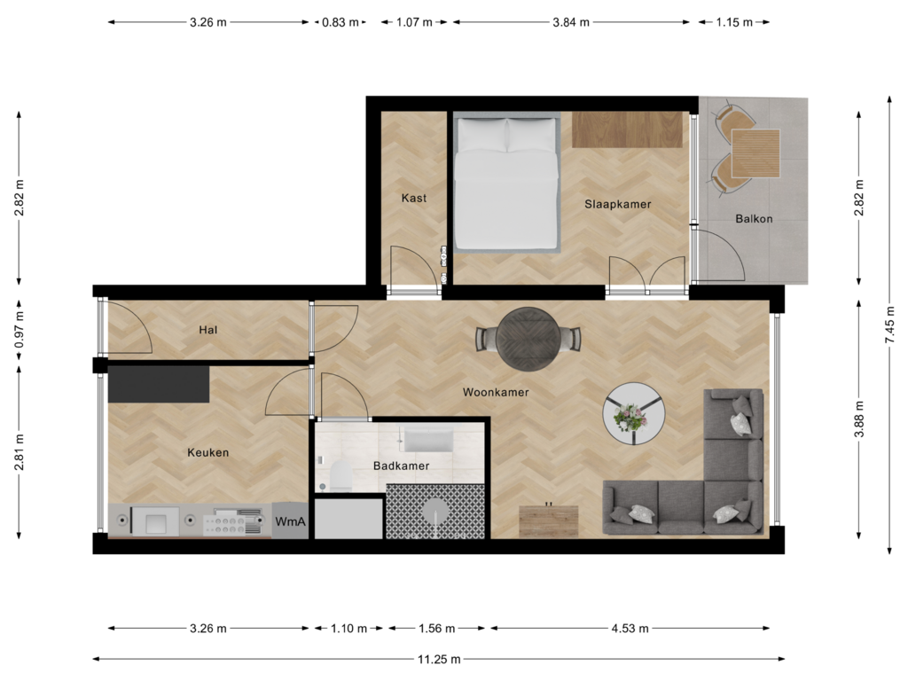 Bekijk plattegrond van First floor van Teunisbloemplein 45