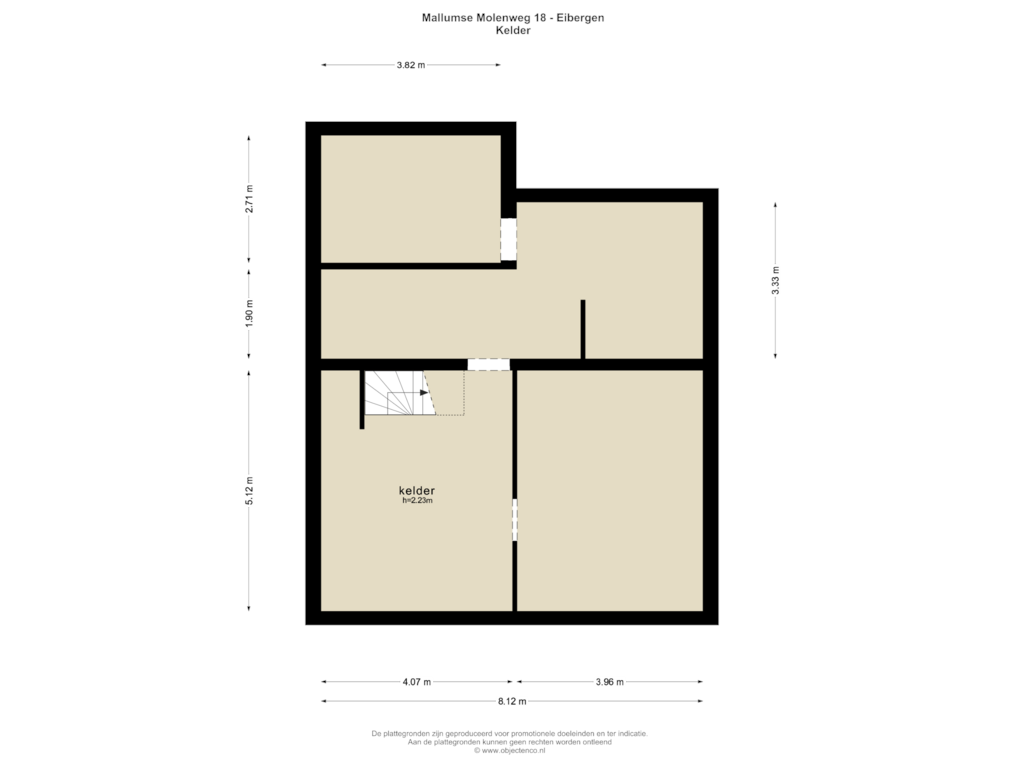 Bekijk plattegrond van KELDER van Mallumse Molenweg 18