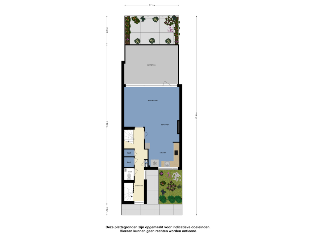 View floorplan of Begane Grond Tuin of Hoge Weije 11