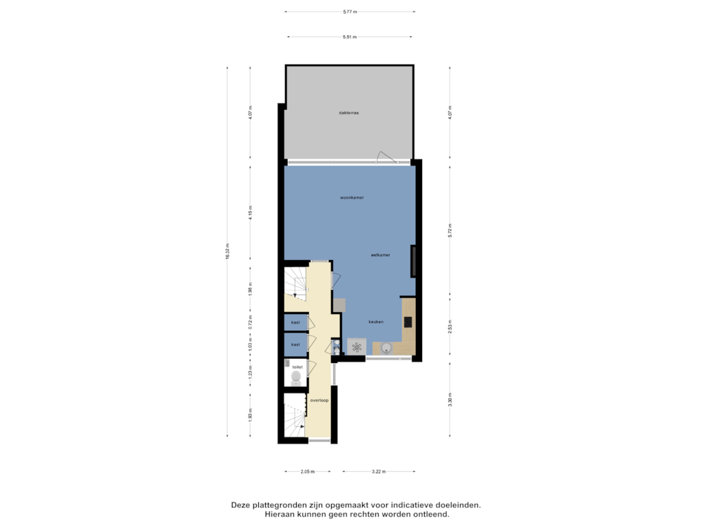 View floorplan of Eerste Verdieping of Hoge Weije 11