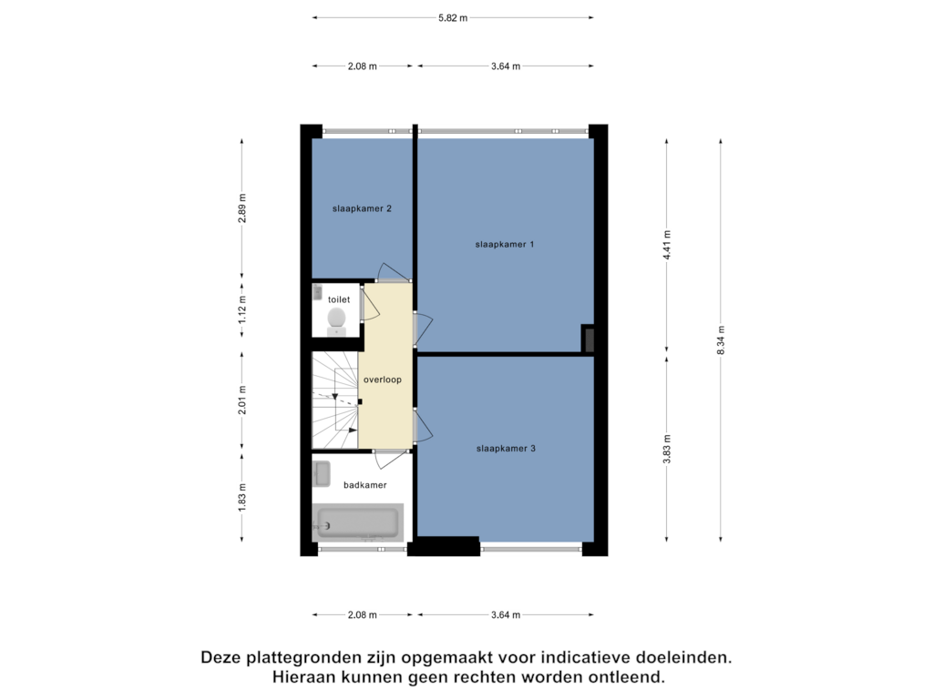 View floorplan of Tweede Verdieping of Hoge Weije 11