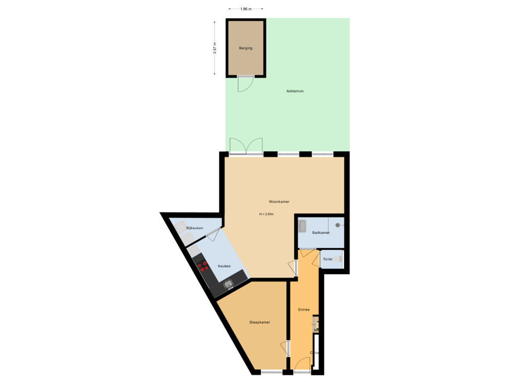 View floorplan of Situatie of Kaapsduinhof 61