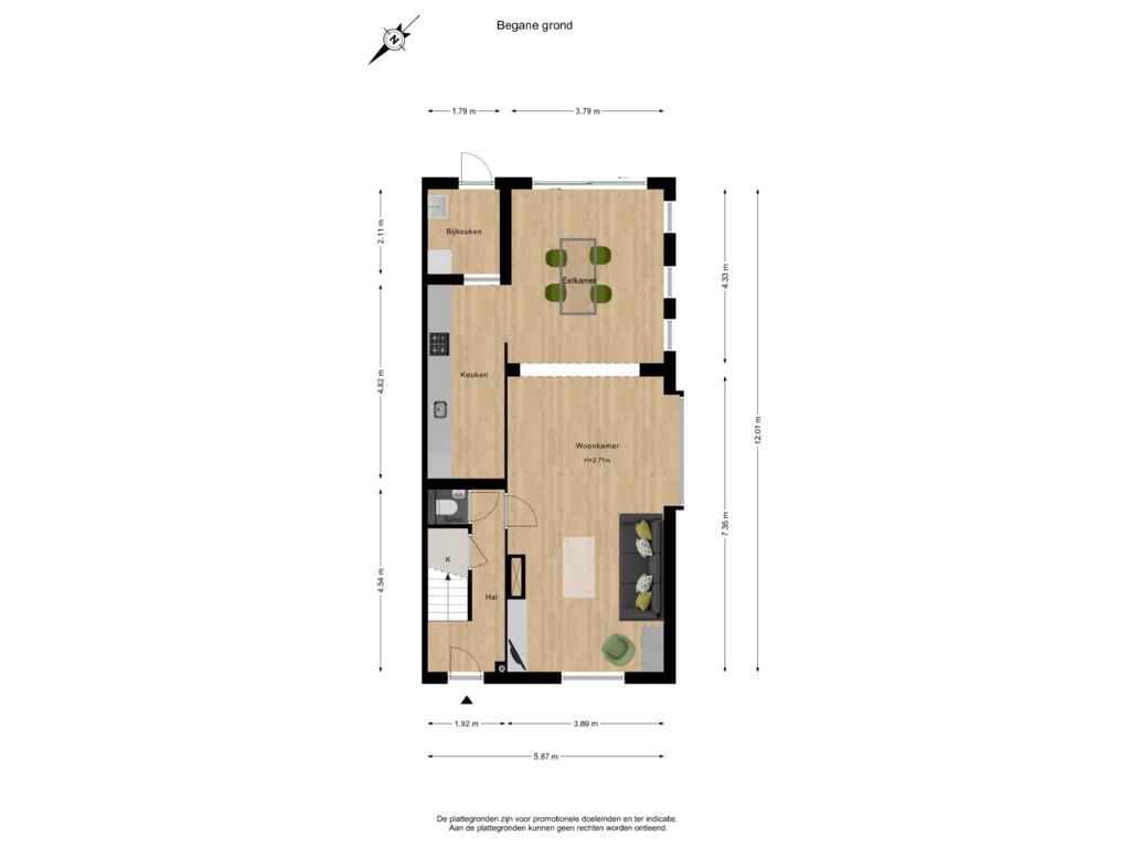 Bekijk plattegrond van Begane grond van Poggenbeekstraat 25