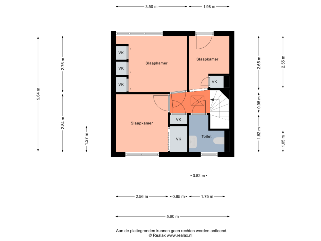 View floorplan of Verdieping of Olieslagweg 59