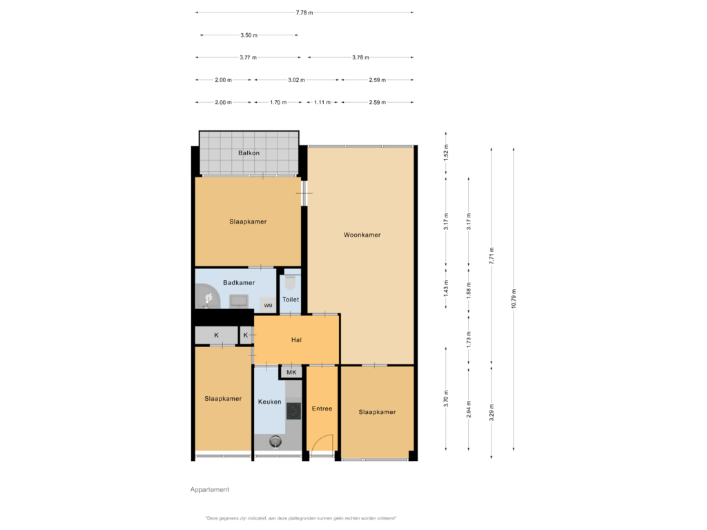 Bekijk plattegrond van Appartement van Plantage 8-A