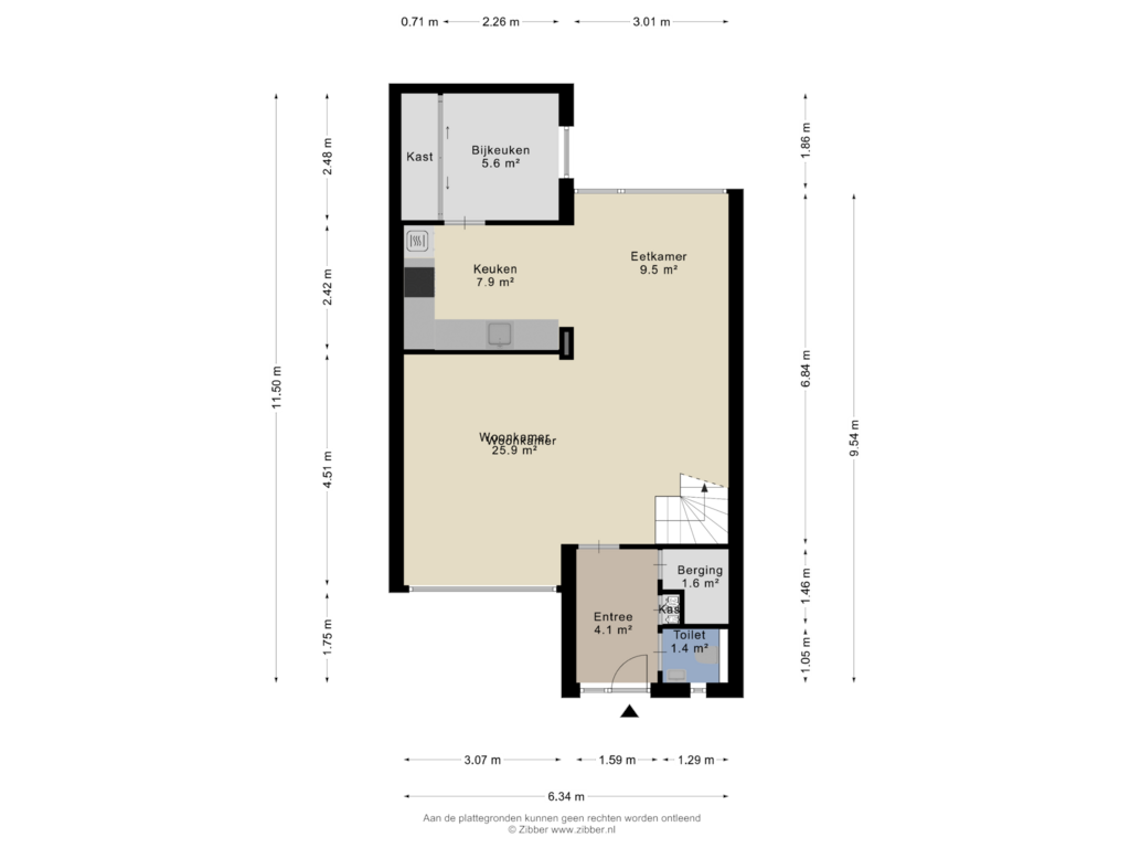 View floorplan of Begane grond of Van der Munniklaan 18