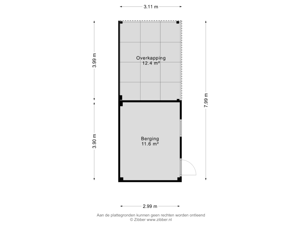 View floorplan of Berging of Van der Munniklaan 18