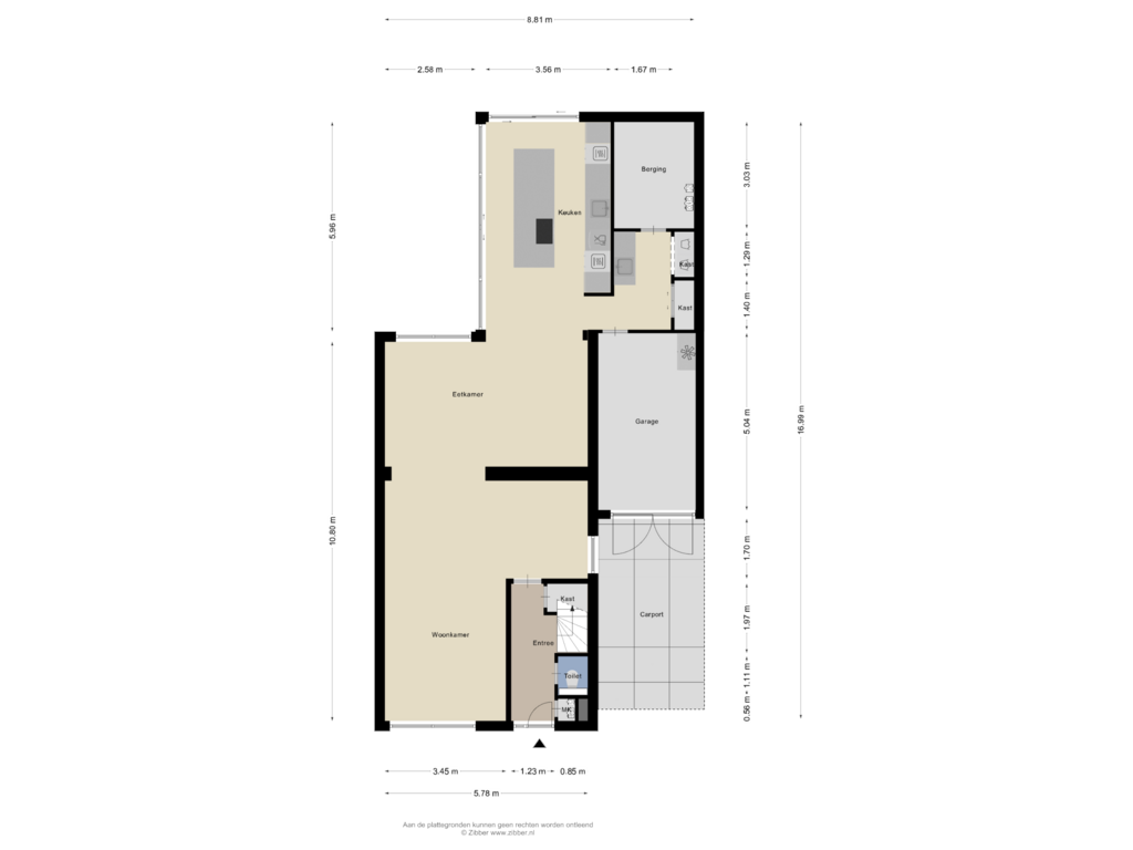 Bekijk plattegrond van Begane Grond van Berkenlaan 2