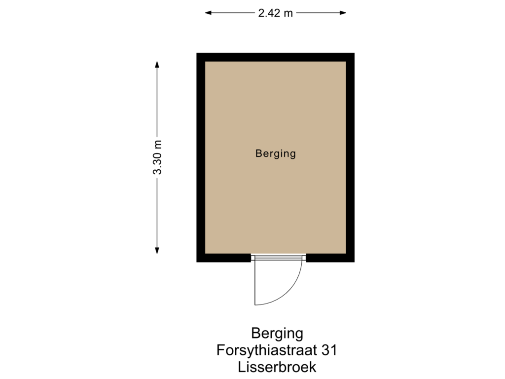 Bekijk plattegrond van Berging van Forsythiastraat 31