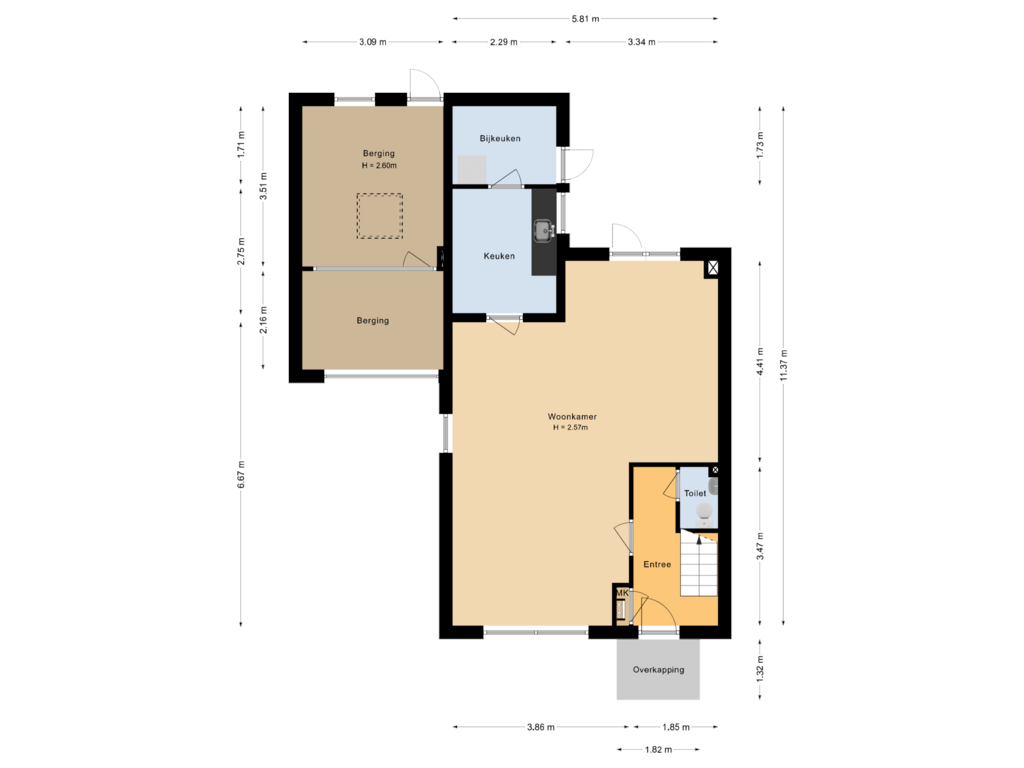 Bekijk plattegrond van Begane grond van Fluitekruid 8