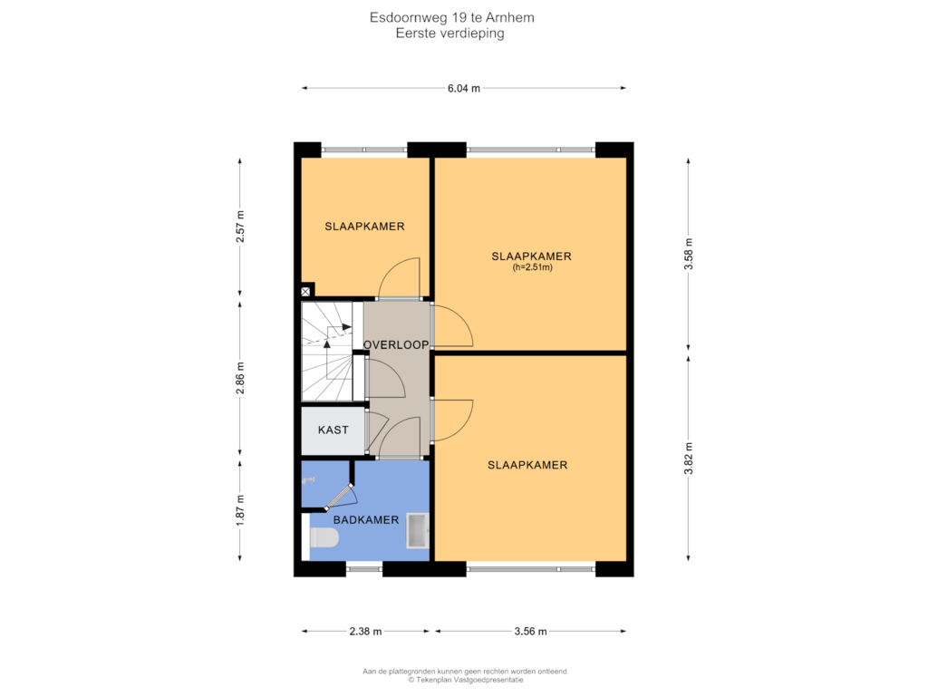 Bekijk plattegrond van Eerste verdieping van Esdoornweg 19