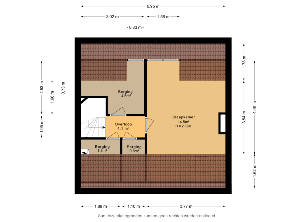 Bekijk plattegrond van Tweede verdieping van Tjalling H. Haismastraat 24