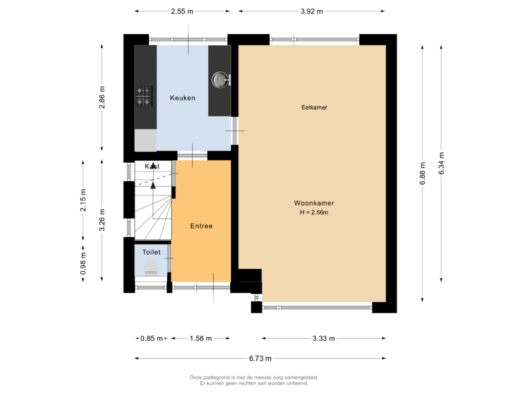 View floorplan of Begane grond of Grijsoord 4