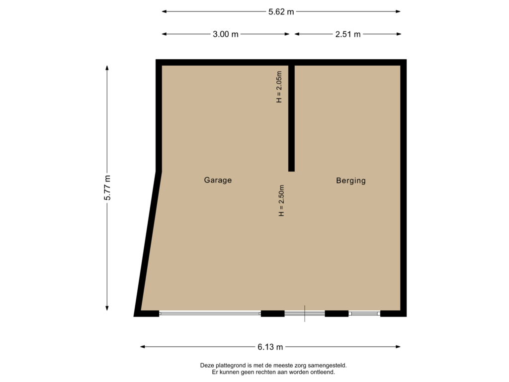 View floorplan of Berging of Grijsoord 4