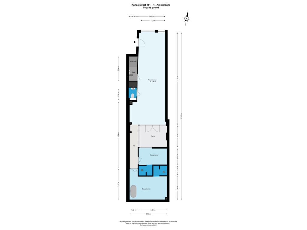 Bekijk plattegrond van Begane grond van Kanaalstraat 151-H