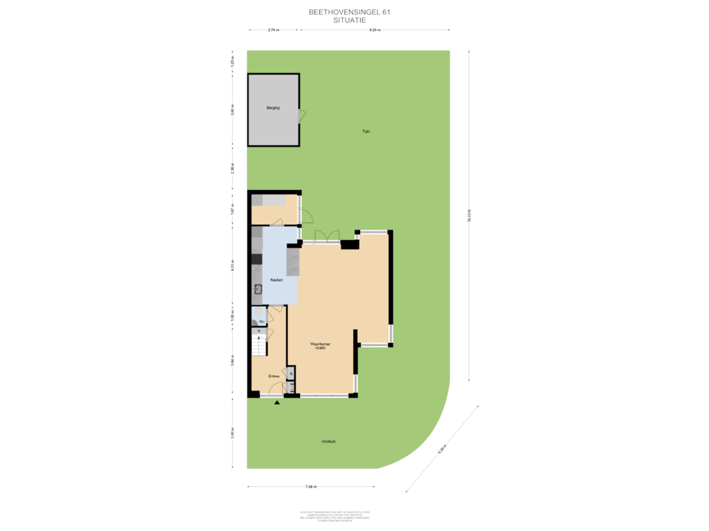 View floorplan of Situatie of Beethovensingel 61