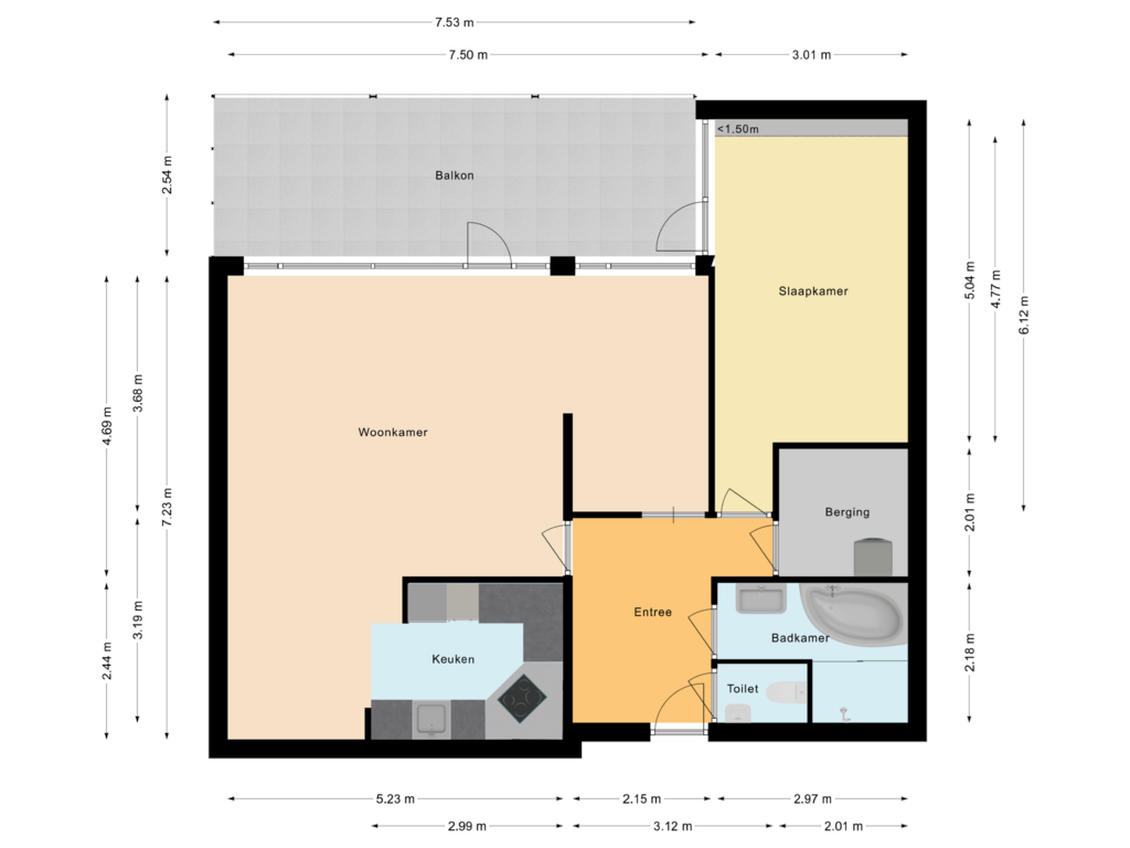 Bekijk plattegrond van Appartement van De Zaaier 146