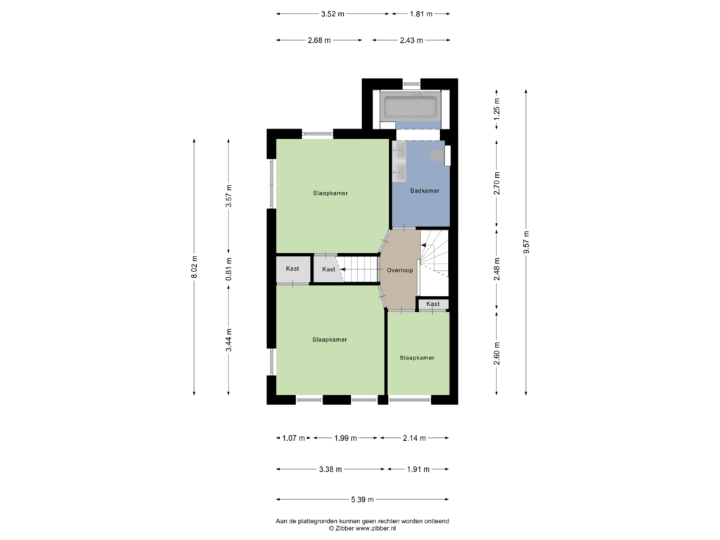 Bekijk plattegrond van Eerste Verdieping van Jasmijnstraat 26