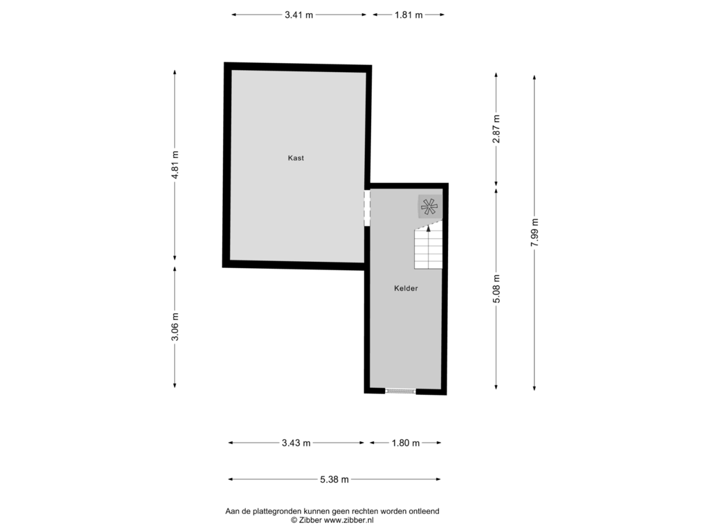 Bekijk plattegrond van Kelder van Jasmijnstraat 26