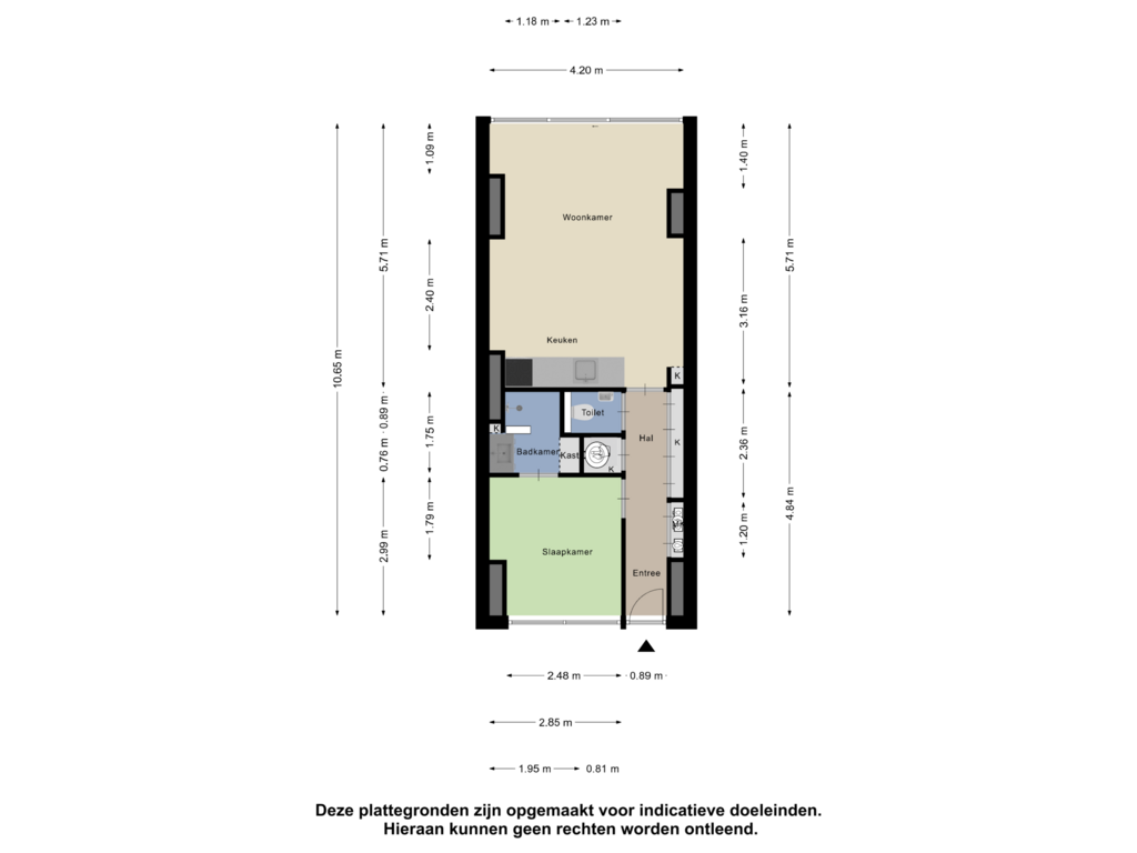 View floorplan of Appartement of Burgemeester Hogguerstraat 1207