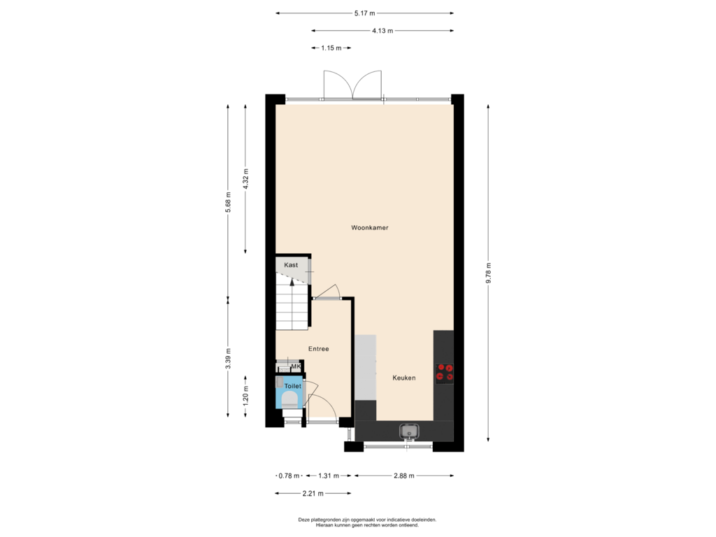 Bekijk plattegrond van Begane grond van De Kamp 7