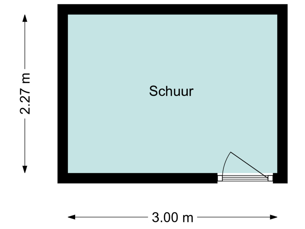 View floorplan of Schuur of Van Gelderlaan 28