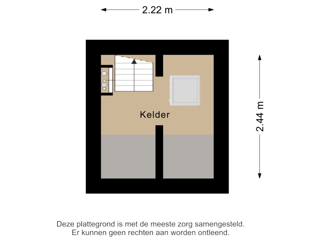 Bekijk plattegrond van Kelder van Troelstralaan 38