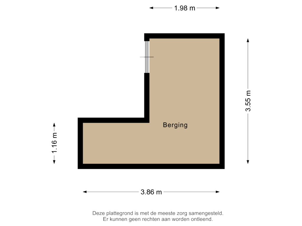 Bekijk plattegrond van Berging van Troelstralaan 38