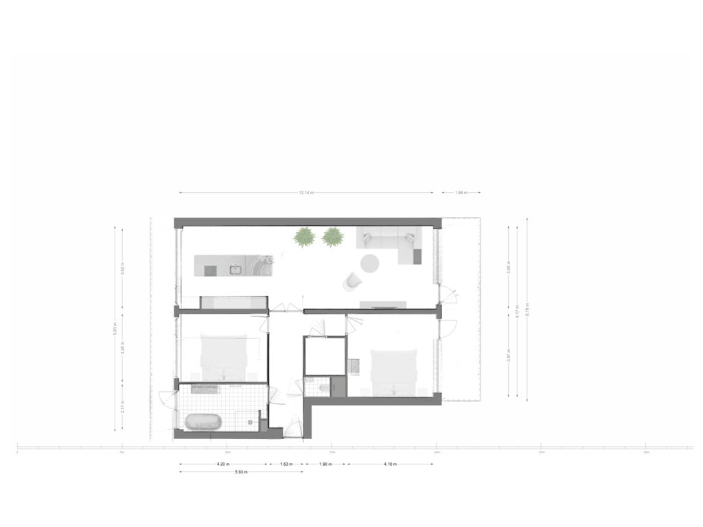 Bekijk plattegrond van Appartement van Weerdestein 63