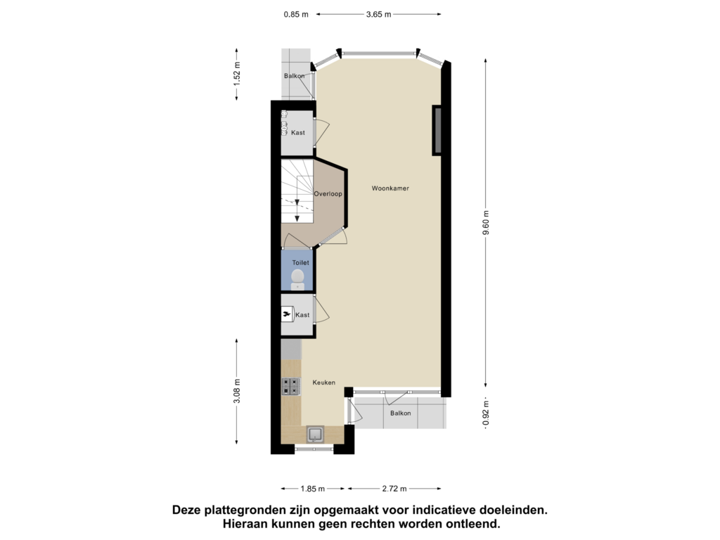 Bekijk plattegrond van Begane Grond van Edisonstraat 34-A