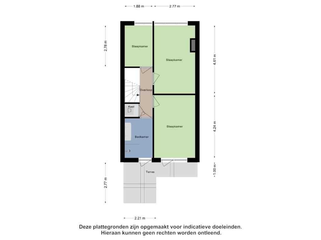 Bekijk plattegrond van 1e Verdieping van Edisonstraat 34-A