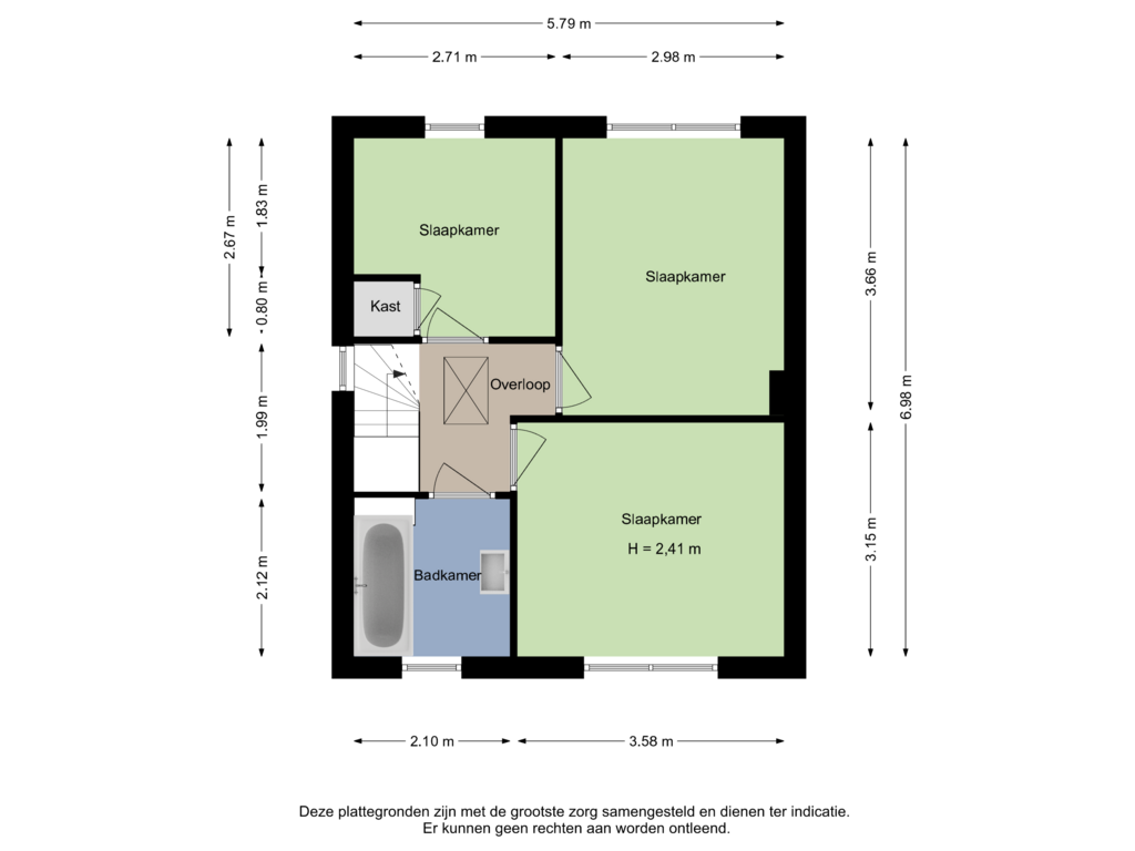 Bekijk plattegrond van 1e verdieping van Schinkelstraat 17