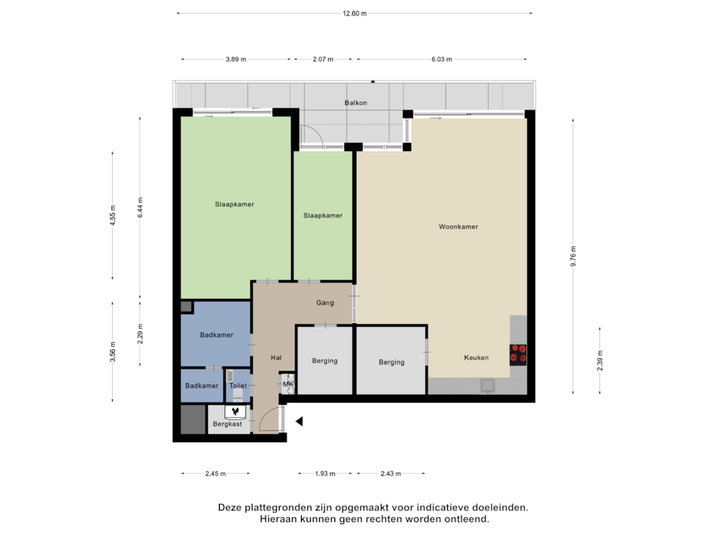 Bekijk plattegrond van Appartement van Componistenlaan 157