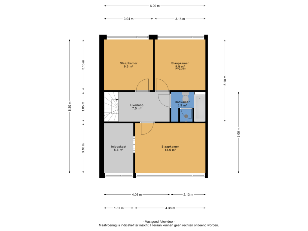 Bekijk plattegrond van 1e verdieping van De Riethoek 96