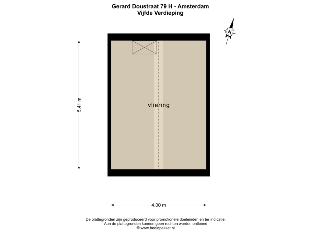 View floorplan of VIJFDE VERDIEPING of Gerard Doustraat 79-H