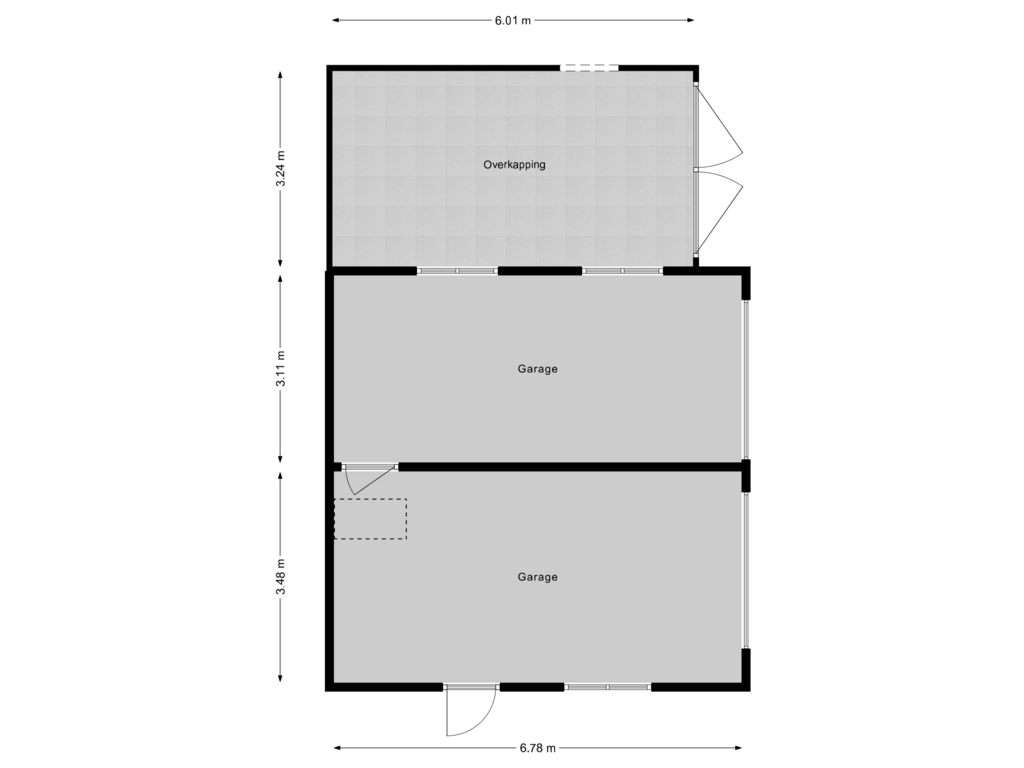 Bekijk plattegrond van Garage van Duinstraat 51