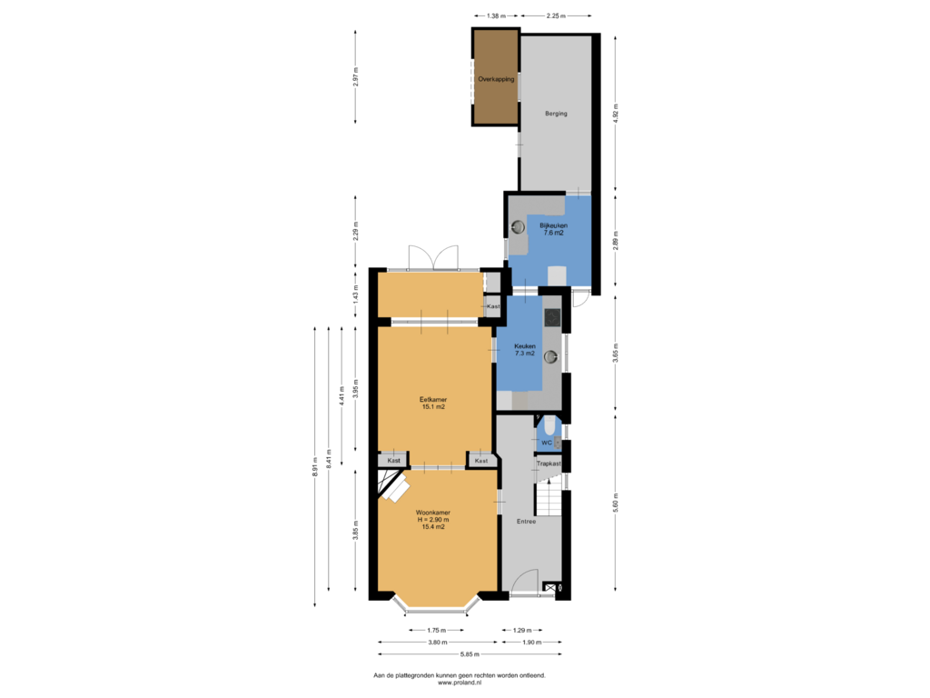 View floorplan of Begane Grond of Tjerk Hiddesstraat 5-D