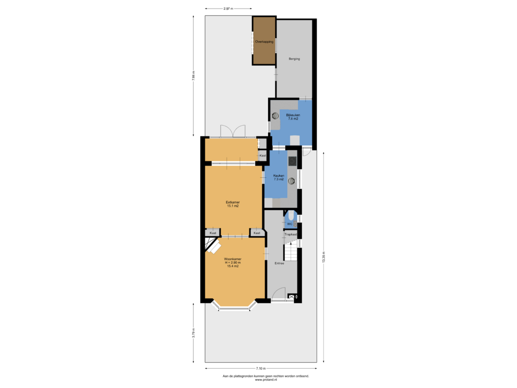 View floorplan of Begane Grond Met Kavel of Tjerk Hiddesstraat 5-D