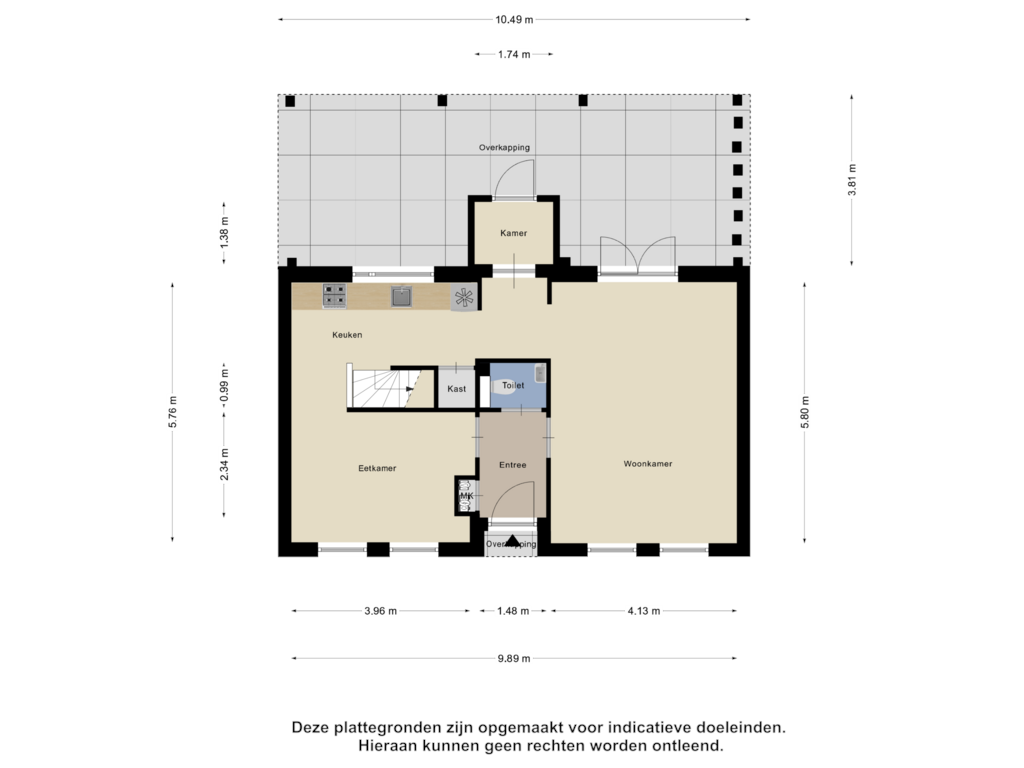 Bekijk plattegrond van Begane Grond van Beltweg 7