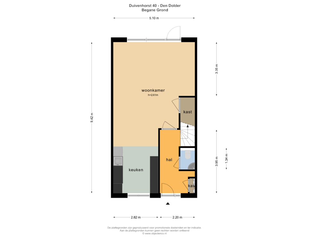 Bekijk plattegrond van BEGANE GROND van Duivenhorst 40