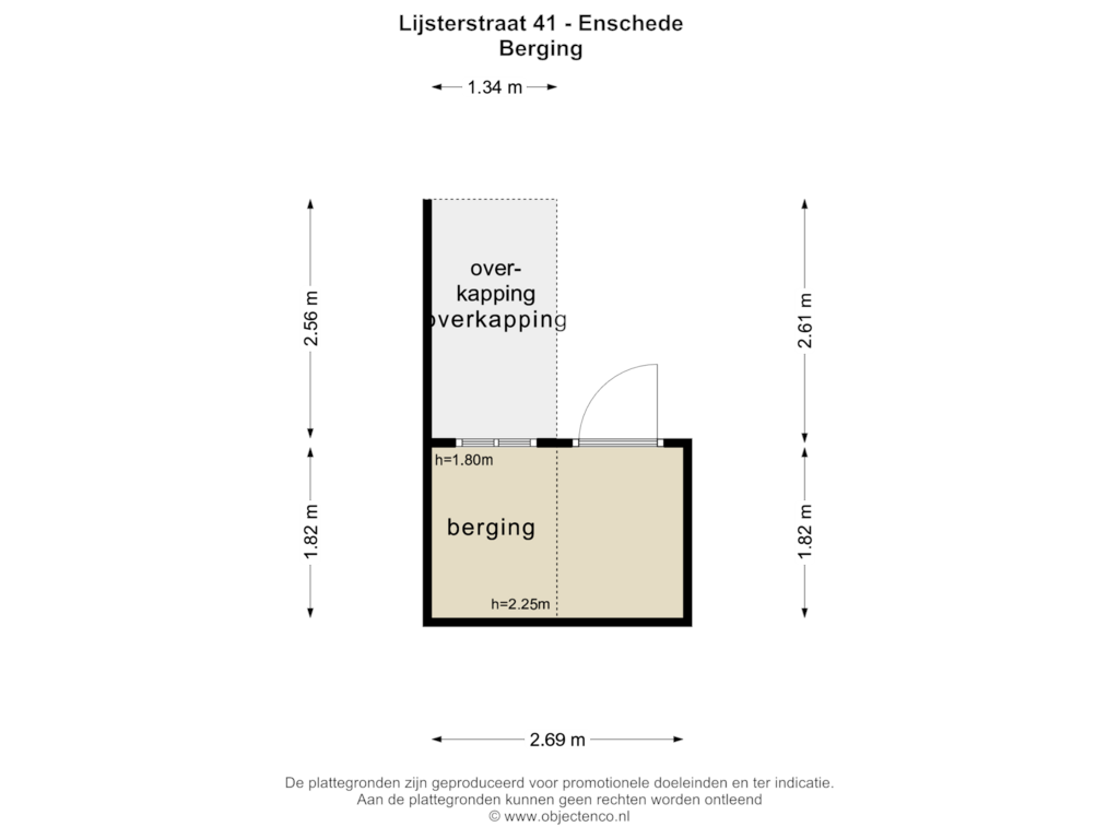 View floorplan of BERGING of Lijsterstraat 41