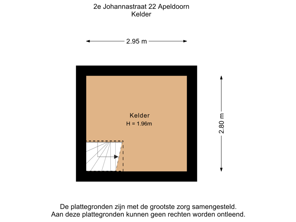 Bekijk plattegrond van Kelder van 2e Johannastraat 22