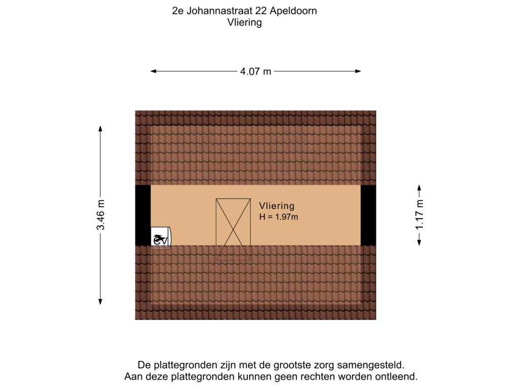 Bekijk plattegrond van Vliering van 2e Johannastraat 22