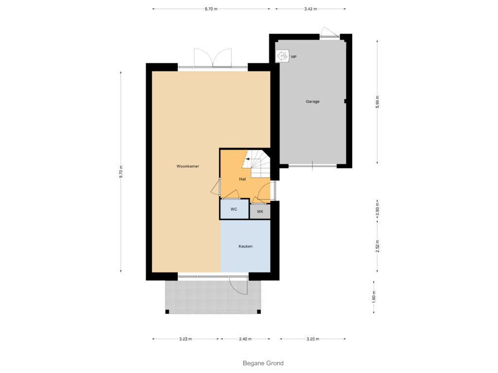 Bekijk plattegrond van Begane Grond van Waterkuil 17